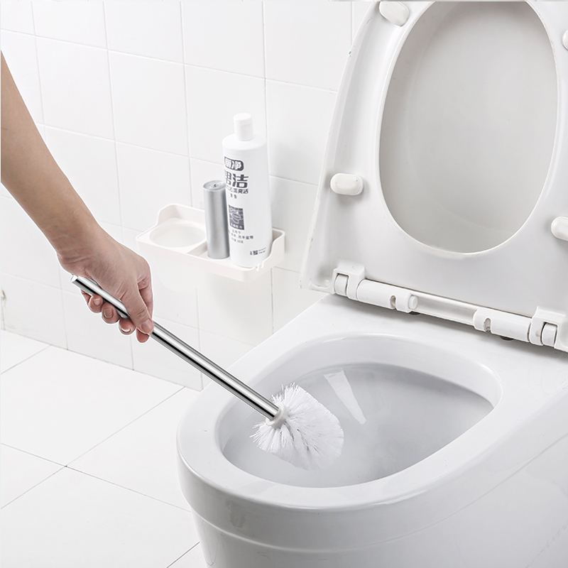 수납 선반이 있는 벽걸이형 변기 브러시