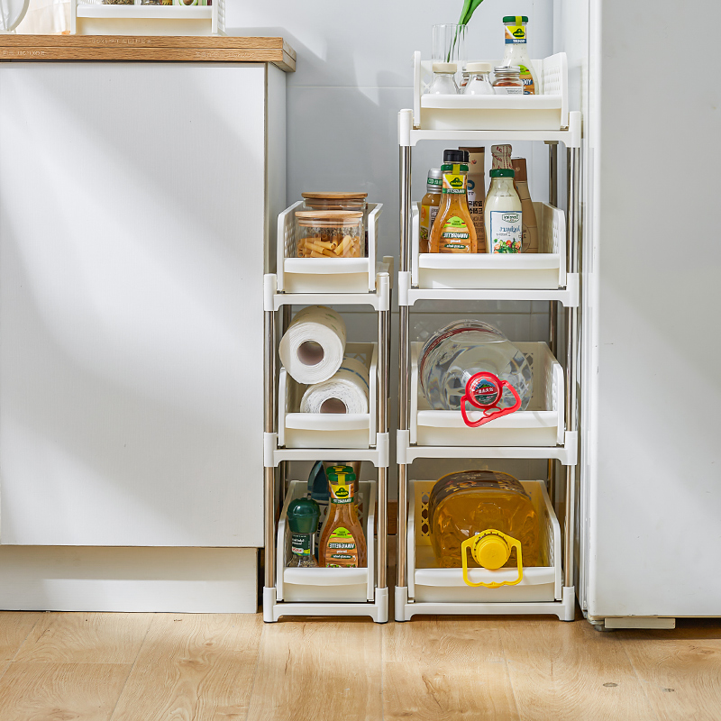 서랍이 있는 언더싱크 보관 랙