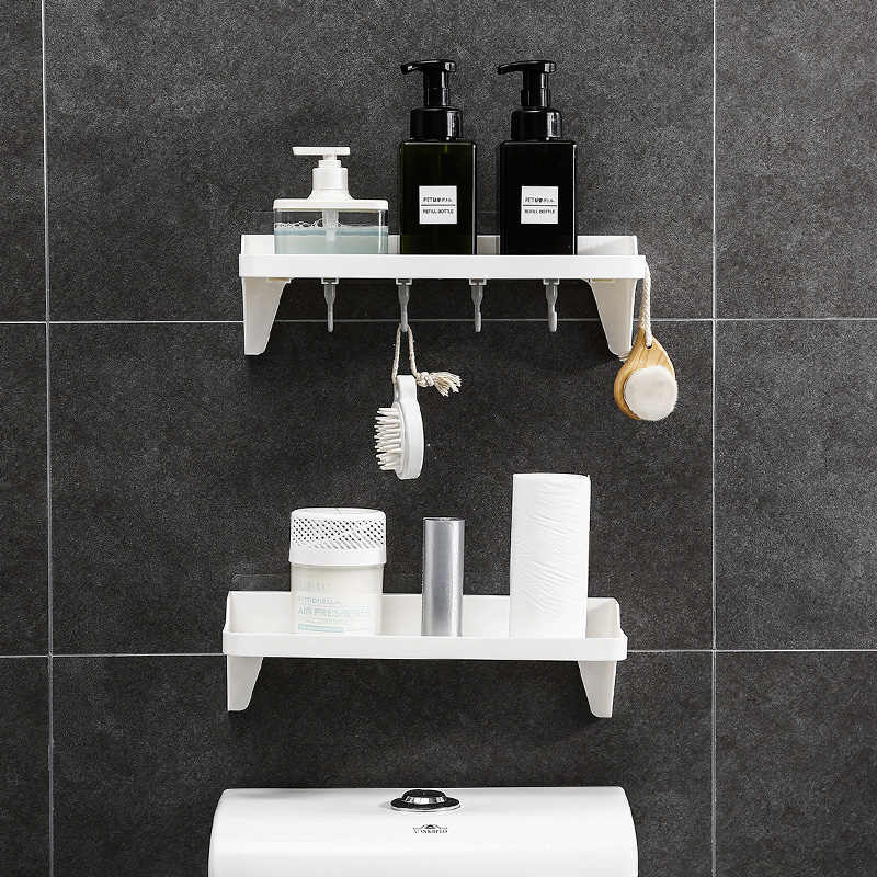 후크가 있는 벽걸이형 스토리지 랙