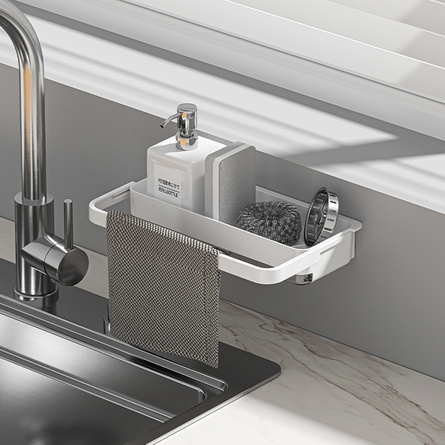 배수 트레이가 있는 벽걸이형 스토리지 랙