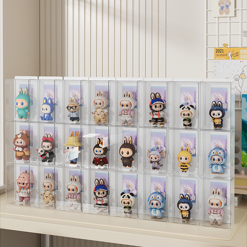 다기능 아크릴 미니 장난감 디스플레이 상자 투명 블라인드 상자 입상 장난감 보관 상자