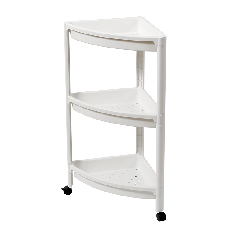 팬 모양의 코너 보관 선반