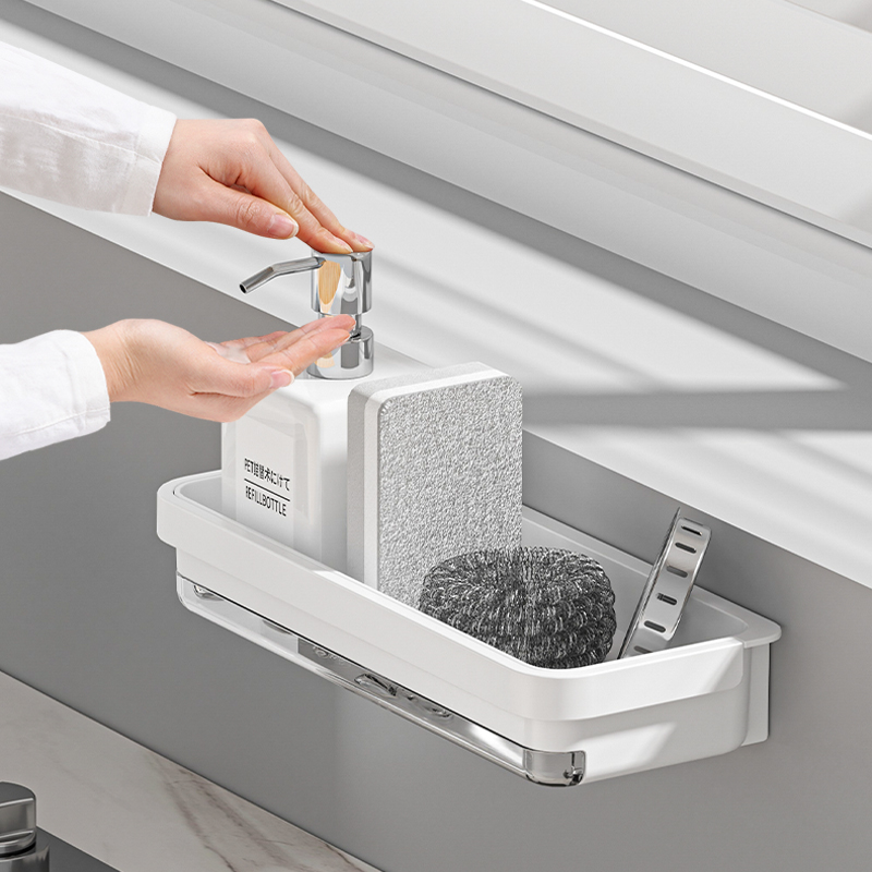 배수 트레이가 있는 벽걸이형 스토리지 랙