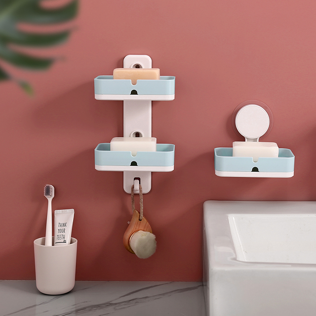 벽걸이 형 이중 비누 접시