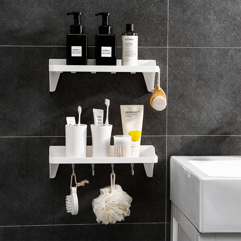 후크가 있는 벽걸이형 스토리지 랙