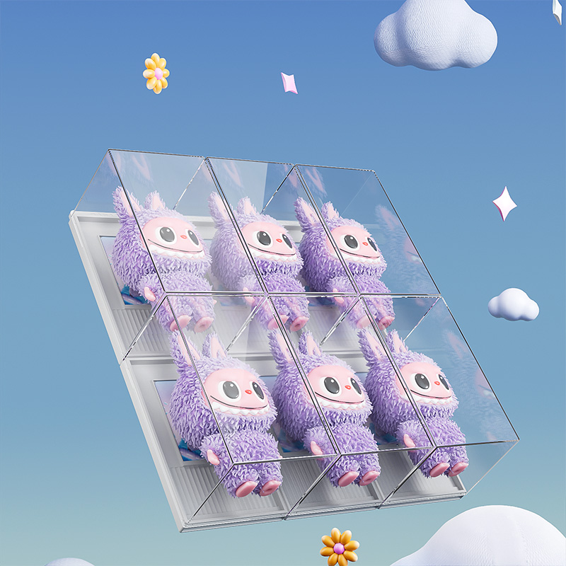 다기능 아크릴 미니 장난감 디스플레이 상자 투명 블라인드 상자 입상 장난감 보관 상자