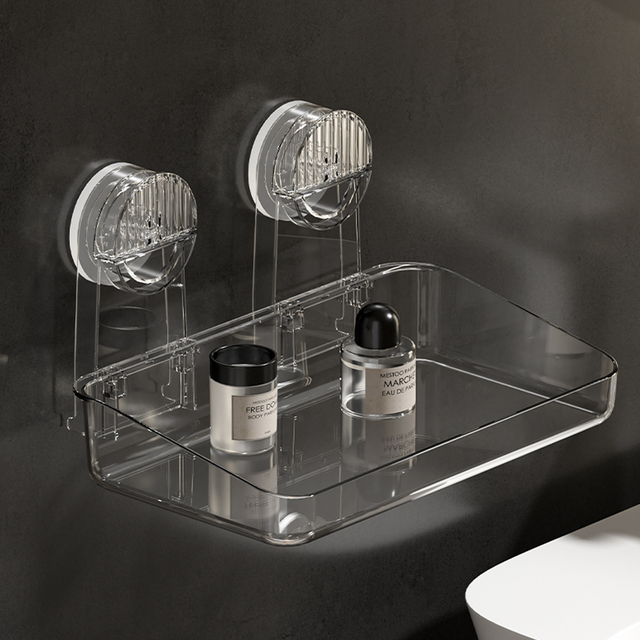 강력한 흡입컵 수납선반, 분리형 서스펜션, 건조 및 배수 샤워선반, 수납선반, 사출성형 아크릴 욕실용품, 잡용 수납선반