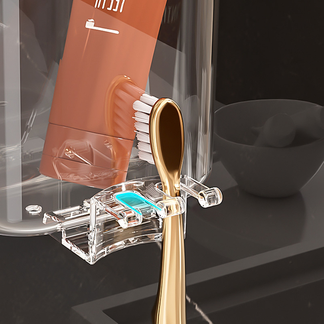 진공 흡입 각도 욕실 도매 아크릴 욕실 스토리지 흡입 컵 칫솔 스토리지 랙 벽 랙